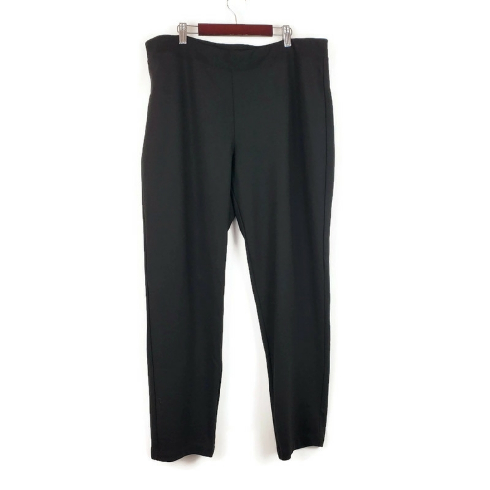 Eileen Fisher Black Tencel Pull on Pants sz XL